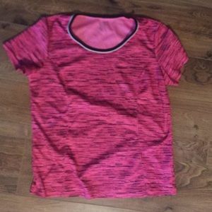 Pink and Black Quick Dry Work Out Shirt